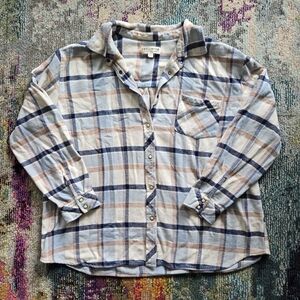 Idyllwind Plaid Button-Down in Blue, Cream & Tan